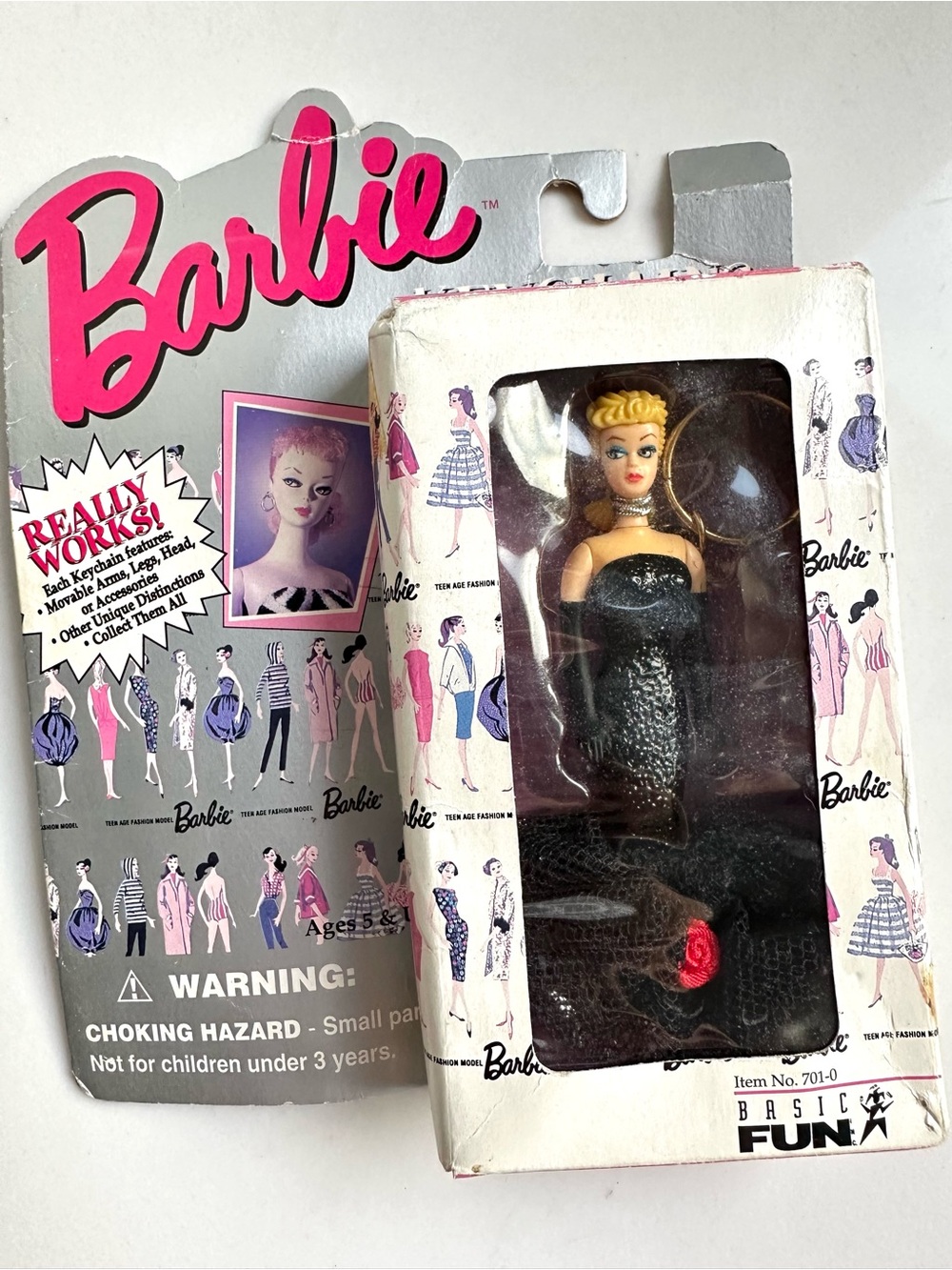 Barbie 1995 Keychain Solo in the Spotlight Blonde Doll Mattel NWT
